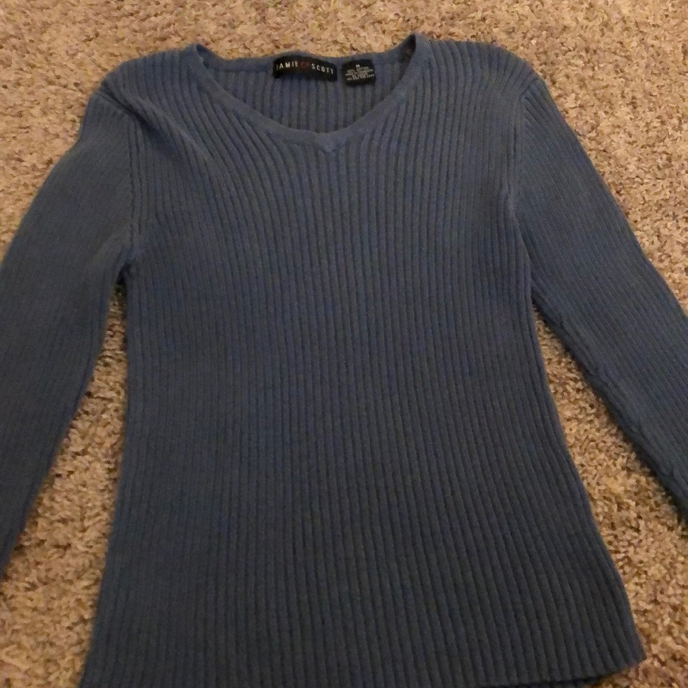 Long Sleeve Blue Sweater